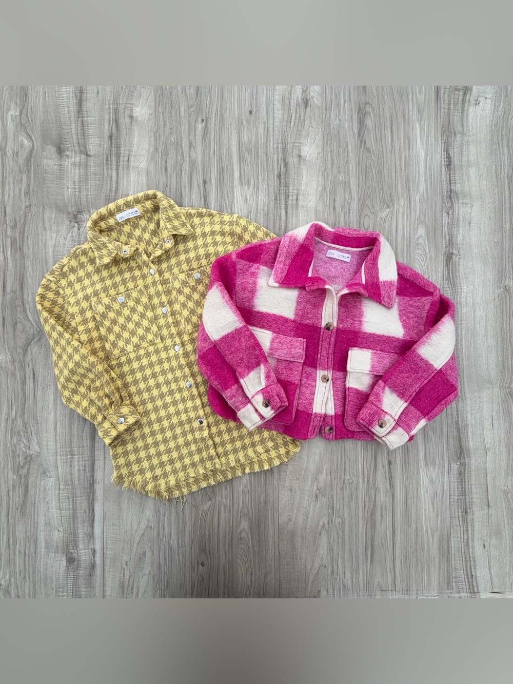 Zara Girls 2 Plaid Jackets Bundle